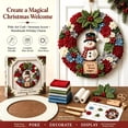 thumbnail image 2 of Clearance! 3D Fabric Poke Wreath DIY Kit, 14" Christmas Wreath DIY Kit for Adults, Beginner-Friendly Holiday Wreath Making Kit & Door Decor (Snowman), 2 of 6