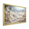 thumbnail image 2 of Designart "Abstract Winter Wonderland Snowy Mountain Peaks II" Landscapes Framed Wall Art Decor - Modern White Abstract Landscapes Living Room Framed Canvas Art, 2 of 6