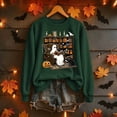thumbnail image 2 of Enjoytime Halloween Crew Neck Sweatshirts Women Ghost Graphic Long Sleeve Pullover Tops Fall Fashion Casual Sweatshirt, 2 of 5