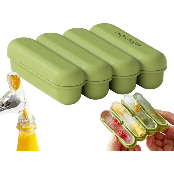 Silicone Ice Mold for Large Block Ice Cubes, Easy Release Flexible Ice Tray, Smooth Surface & Easy Clean, Perfect for Home Kitchen Drinks & Cooling(RL Green 1 PC)