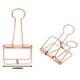 thumbnail image 3 of Clips para carpetas Extra grandes de 2 pulgadas, abrazaderas de papel grandes de oro rosa para suministros escolares de oficina (15 uds), superficie chapada, resistente al óxido, 3 of 5