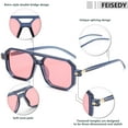 thumbnail image 6 of Vintage Square 70s Flat Aviator Sunglasses Women Men Classic Retro Stylish Frame UV400 Sunglasses B2622, 6 of 7