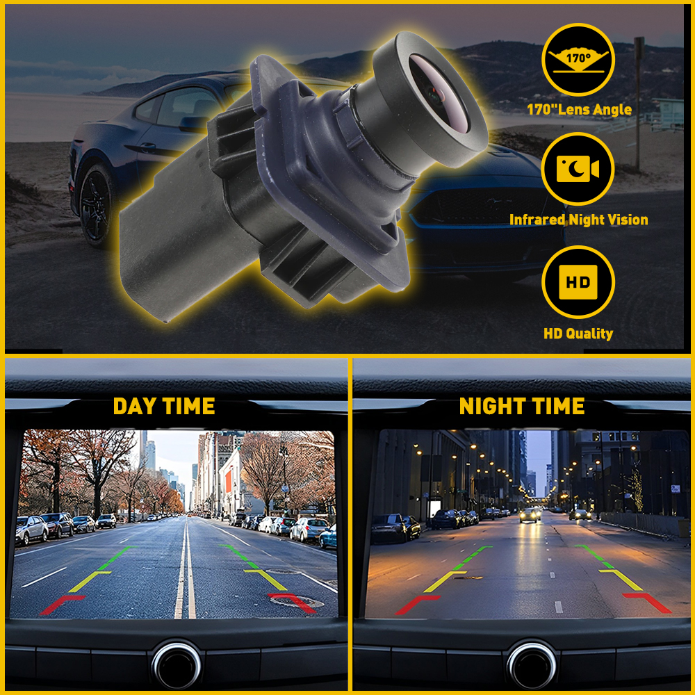 Rearview Mirror Backup Camera For Ford F150, Mustang, Lincoln MKC – OEM Style Parking Assist