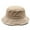 Khaki, variant on Bucket Hat Solid Color Washed Vintage Anti-UV Sunscreen Decorative Denim Unisex Women Men Cap Headwear