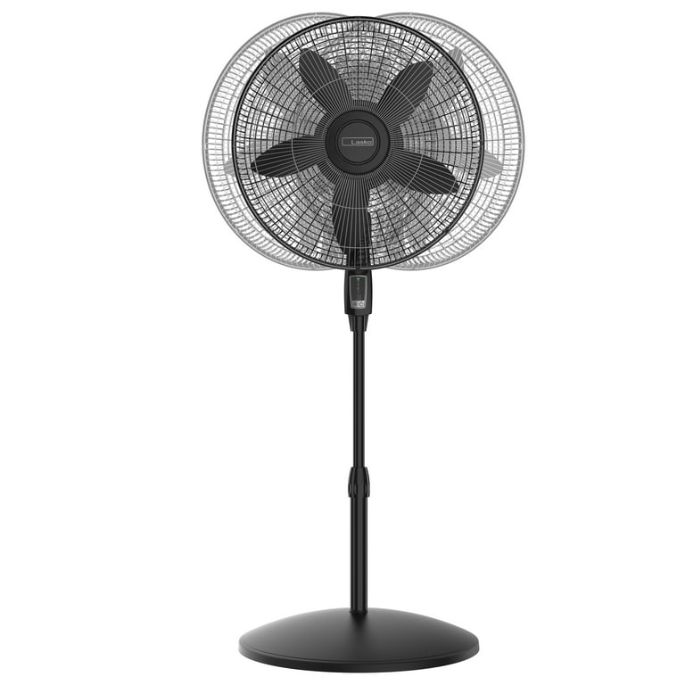 16 Pedestal Fan with 4 Fan Modes and Remote Control - Black