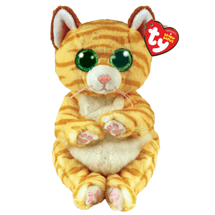 TY Beanie Baby (Beanie Bellies) - MANGO the Gold Striped Cat (6 Inch