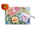 thumbnail image 4 of Roses in Watercolor Glass Cutting Board Large 12 in x 15 in, 4 of 5