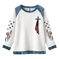 thumbnail image 4 of Camisetas Largas para las Mujeres 250 Años Impresos Cuello Redondo, Suéter de Manga Larga de las Mujeres para el Uso Casual de Primavera, 4 of 5