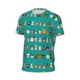 thumbnail image 6 of Wukai Cartoon Dogs Print Men's Short-Sleeved Mesh T-Shirt,Quick-Dry Short Sleeve Workout T-Shirt-Medium, 6 of 8