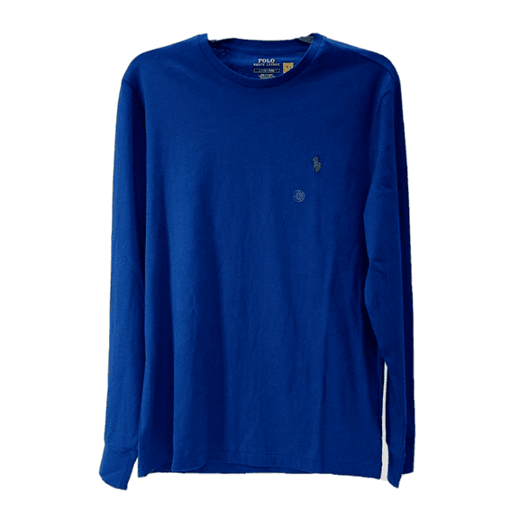 Polo Ralph Lauren Men's Embroidered Logo Long Sleeve T-Shirt Cotton DK Blue ,S
