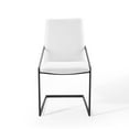 thumbnail image 6 of Modway Pitch Dining Armchair Upholstered Fabric Set of 2 in Black White, 6 of 7