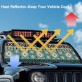 thumbnail image 4 of Yuyamidu Green Aztec Windshield Sunshade for 2007-2023 Wrangler Rubicon Sahara TJ JK JKU 2 & 4 Door Gemoetric Car Sun Shade, 4 of 7