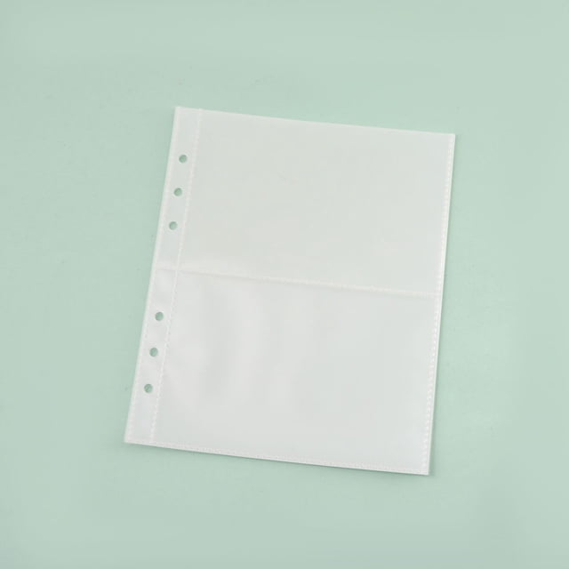 Bolsa para álbum de hojas sueltas de 6 agujeros de paso alto, núcleo de repuesto para álbum de fotos de hojas sueltas A5, bolsa de almacenamiento de tarjetas pequeñas con forma de estrella de 3