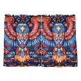 thumbnail image 7 of Yayeee Kitchen Curtains Tier Pair Light Filtering 27"x36" Rod Pocket Short Cafe Window Panel, Blue Abstract Eagle, 7 of 7