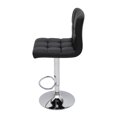 thumbnail image 3 of Abble Adjustable Height Black Faux Leather Upholstered Swivel Bar Stool(Set of 2), 3 of 8