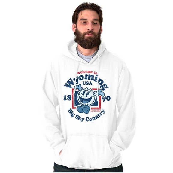 PACMAN Welcome to Wyoming State Hoodie Sweatshirt Women Men Brisco Brands S