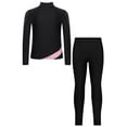 thumbnail image 6 of Aislor Girls Figure Skating Jacket Ice Ballet Dance Long Sleeve Jackets with Leggings for Competition Pink 13-14, 6 of 7