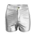 thumbnail image 4 of Womens Shorts Ladies Ripped High Waisted Stretchy Jeans Denim Short Pants Silver M, 4 of 6