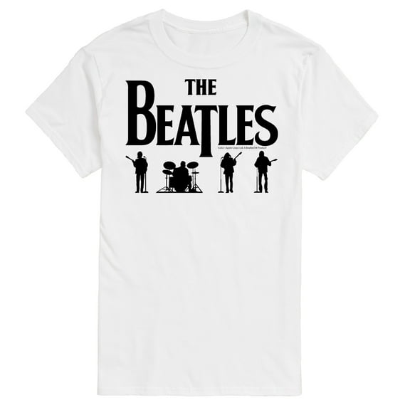 The Beatles - Black Band Silhouettes - Men's Short Sleeve Graphic T-Shirt