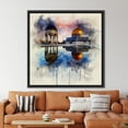 thumbnail image 3 of Muslim Printed, Modern Art, Mosque Landscape Art Canvas, Al Aqsa Mosque, Muslim Housewarming Art Canvas, Islamic Wall Decor, Canvas Wall Decor - Gold Framed, 3 of 6