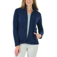 thumbnail image 7 of ToBeInStyle Women's High Collar Polar Fleece Long Sleeve Jacket - Navy - Large, 7 of 7