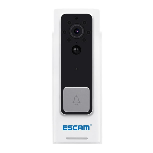 Cámara de seguridad del timbre,Cámara de seguridad con timbre de video inalámbrico WIFI 1080P con visión nocturna Audio bidireccio ESCAM Cámara de seguridad del timbre