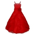thumbnail image 3 of DPOIS Kids Girls Spaghetti Straps Wedding Bridesmaid Dress, 3 of 7