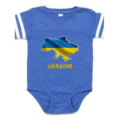 

CafePress - Cool Ukraine Flag Ukrainian - Cute Infant Baby Football Bodysuit