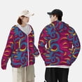 thumbnail image 6 of Kdxio Colorful Snake Print Women Men Sun Protection UPF 50+ Jackets Zip Up Long Sleeve Hoodie Hiking Lightweight with Pockets, 6 of 8