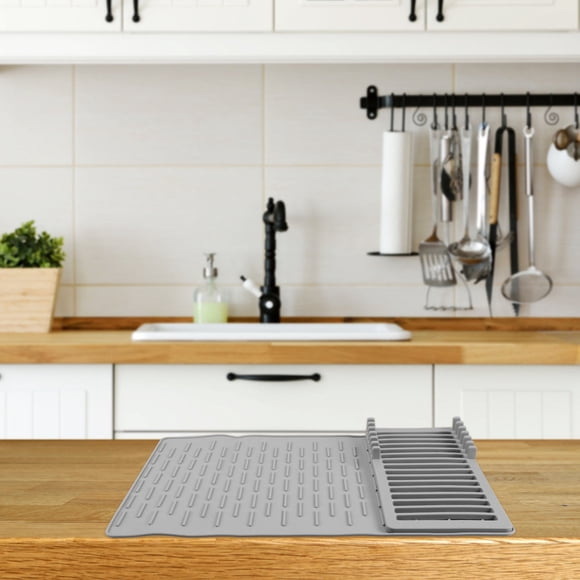 CTIRCHIU Kitchen Drying Mats for Countertops Silicone Heat-resistant Countertop Protection 1Set