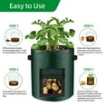 thumbnail image 3 of 6PCS Potato Grow Bags, Garden Vegetables Growing Planter with Handles and Access Flap for Planting Potato Carrot Onion Taro Radish Peanut(10 Gallon), 3 of 7
