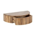 thumbnail image 6 of Kate and Laurel Reid Modern Wooden Floating Side Table, 20 x 11 x 6, Natural Brown, Contemporary Wood Floating Nightstand  with Drawer for Extra Storage and Added Functionality, 6 of 10