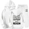 thumbnail image 2 of Toddler Winter Girls Outfits Set Tracksuit With Print Hoodie Joggers Warm Kids, 2 of 4