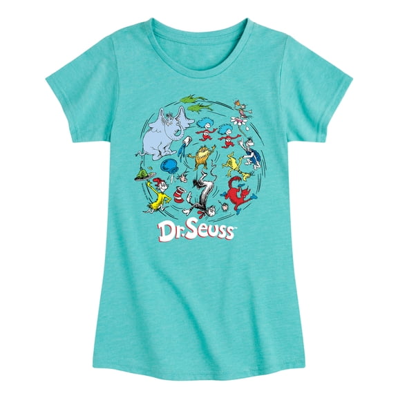 Dr. Seuss - Character Collage - Toddler and Youth Girls Short Sleeve Graphic T-Shirt