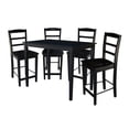 thumbnail image 1 of International Concepts 5 Piece Gathering Height Dining Set in Black, 1 of 9