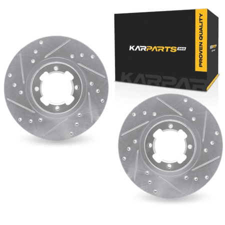 KarParts360 For Subaru Loyale 1990 1991 1992 1993 Brake Rotor Set | Silver