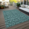 thumbnail image 6 of Addison Rugs Chantille Indoor/Outdoor Transitional Floral Teal Washable Rectangle Rug, 10' x 14', 6 of 6