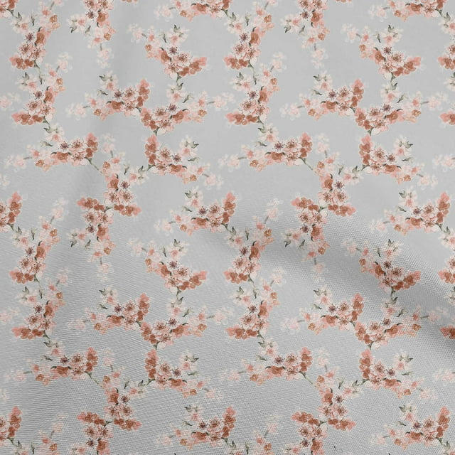 oneOone Viscose Jersey Brown Fabric Floral Sewing Craft Projects Fabric Prints By Yard 60 Inch Wide