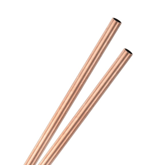 Uxcell 2-Pack Copper Round Tube, 4mm OD 0.2mm Thick 300mm Length Straight Pipe Tubing
