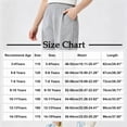 thumbnail image 6 of Bixock Toddler Boys and Girls Sweatpants Cotton Elastic Waist Jogger Pants Kids Elastic Waist Solid Color Side Pocket Slim Stretch Fall Campus Sport Daily Wear Size 10-11Years, 6 of 6