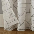 thumbnail image 2 of Archaeo Jigsaw Embroidery Linen Blend Curtain, 50"x95", Gray/Linen, 2 of 7