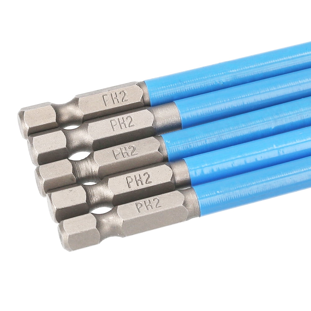 7pcs Power Drill Bits Set Electric Drill Bits Screwdriver Bits Anti-Slip Mag-netic PH2 Bits Set for Power Drills / Air Screwdriver / Manual Screwdriver