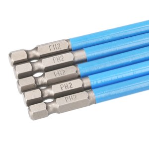 Bits 7pcs Power Drill Bits Set Electric Drill Bits Screwdriver Bits Anti-Slip Mag-netic PH2 Bits Set for Power Drills / Air Screwdriver / Manual Screwdriver