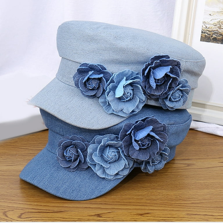 ROZYARD 3D Flower Beret Hat Women Fashion Driver Hat ROZYARD 3D Flower Beret Hat Women Fashion Driver Hat