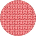 thumbnail image 1 of Ahgly Company Machine Washable Indoor Round Transitional Light Coral Pink Area Rugs, 6' Round, 1 of 7