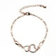thumbnail image 1 of Fiudx Pulsera de Corazón, Elegante Joyería de Aleación, Regal Romántico para Pareja, Corazón de Diseño Duradero, Ideal para Compromisos de San Valentín, Ideal para Ella, Incluye Pulsera., 1 of 2
