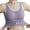 Purple, variant on Ladies Wide‑Shoulder‑Strap Yoga Crop‑Top Bra Elastic Ribbed Fabric Casual Sport Layering Vest