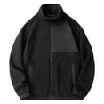 thumbnail image 6 of GuangCheng George Mens Fleece Jackets,Full Zip,Casual,Outerwear,Stand Collar Coats,with Zippered Pockets,Black,M, 6 of 6