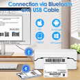thumbnail image 4 of Bluetooth Thermal Shipping Label Printer, Wireless 4x6 Label Printer for Shipping Package and Small Business, Compatible with Android iOS Windows Mac, High Speed Labels Maker Printer, 4 of 9