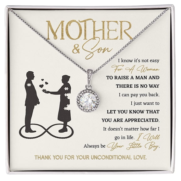 LOLUIS Gifts for Women, Birthday Mother's Day Wedding Valentine Christmas Jewelry Gifts, Mother & Son Necklace (Mother & Son, Eternal Hope Necklace)